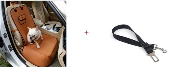 Cojín de asiento delantero para coche para mascotas de estilo retro de doble uso