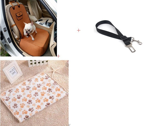 Cojín de asiento delantero para coche para mascotas de estilo retro de doble uso