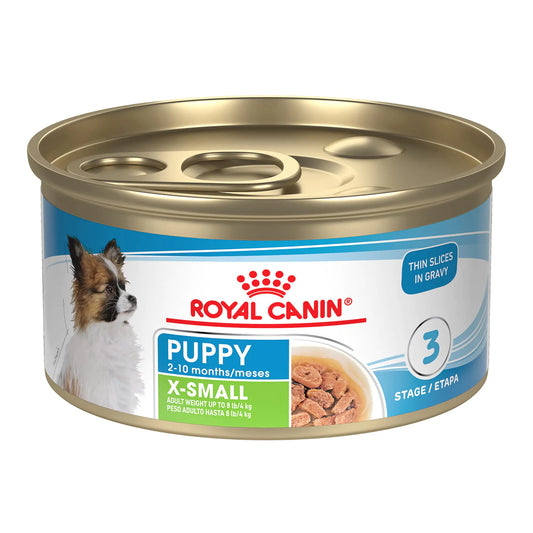 Royal Canin Size Health Nutrition X-Small Puppy Dünne Scheiben in Soße Nassfutter für Hunde, 3 oz Dose (24 Stück)