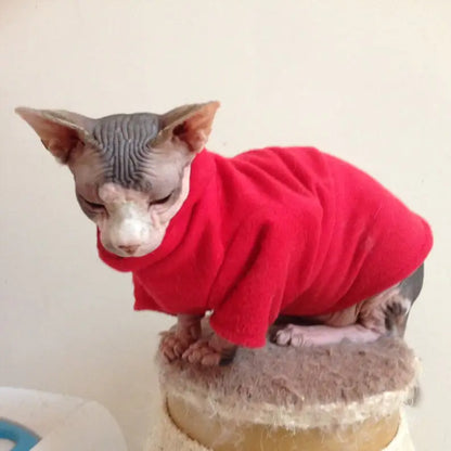 Fleece T-Shirt for Sphynx Cat