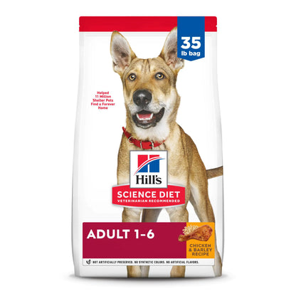 Hills Science Diet Adult Dry Dog Food Chicken & Barley Recipe 35 lb bag