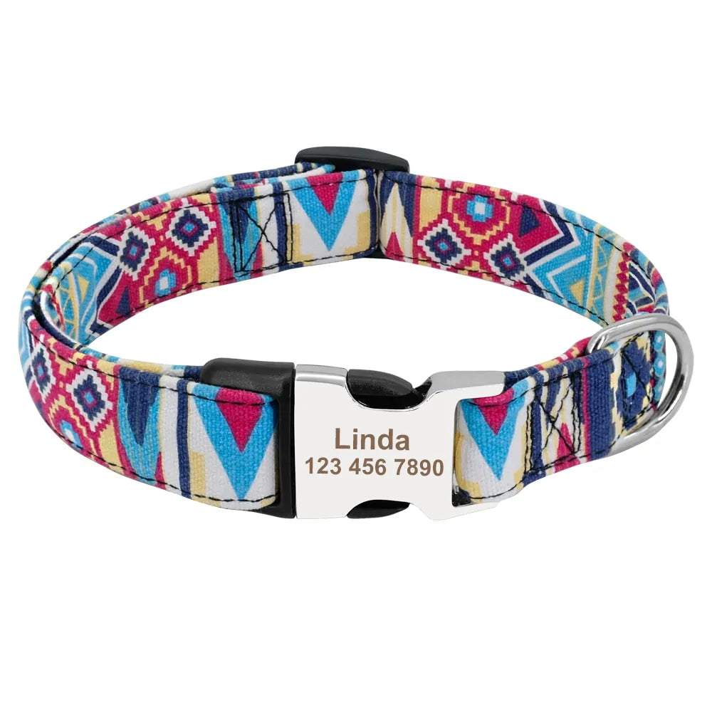 Custom ID Nylon Dog Collar