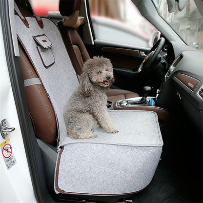 Retro Dual-purpose Pet Car Mat Front Seat Cushion