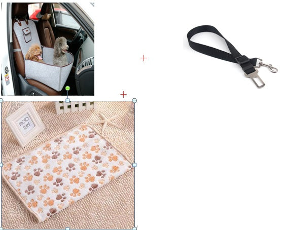 Cojín de asiento delantero para coche para mascotas de estilo retro de doble uso