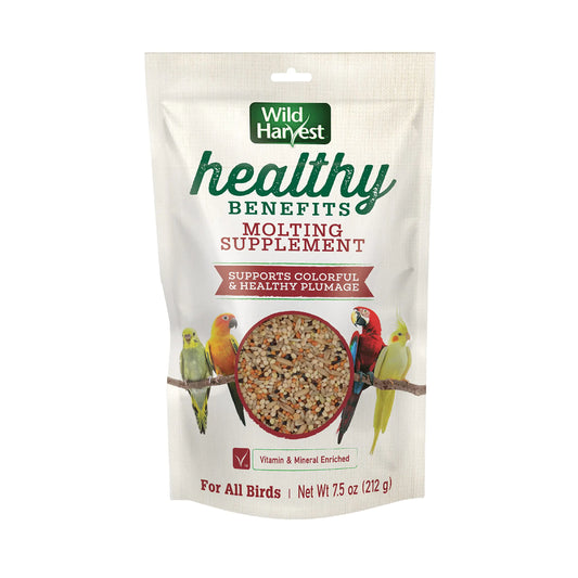 Suplemento para la muda Wild Harvest Healthy Benefits de 7.5 oz para todo tipo de aves