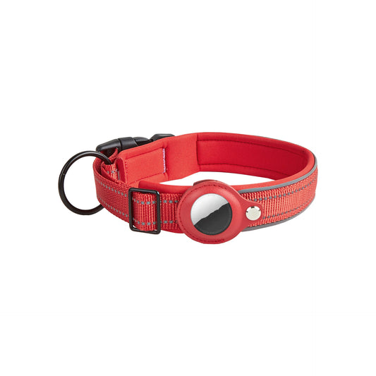 Leather Dog Cat Traction Collar For Airtags Location Tracker