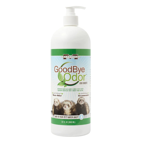 Marshall Pet Products Goodbye Odor Natural Deodorizing Water Supplement with Natural Antioxidants for Ferrets and Small Animals 32 oz