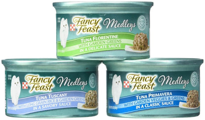 Fancy Feast Purina Medleys Variety Collection Cat Food - Tuna Recipe - 3 Oz 12 Case