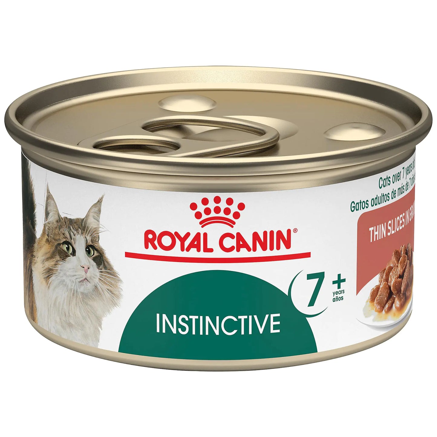 Royal Canin Feline Health Nutrition Instinctive 7+ Thin Slices in Gravy Canned Cat Food 3 oz can (24-count)