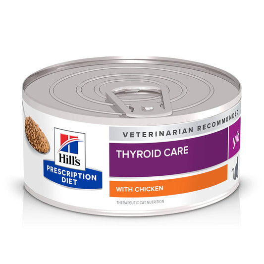 Hills Prescription Diet y/d Thyroid Care mit Huhn, Nassfutter für Katzen, Veterinary Diet, 145 g, Dosen, 24er-Pack