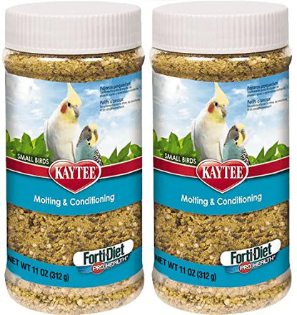 (2 Pack) Kaytee Forti-Diet Pro Health Molting & Conditioning Supplement for Small Birds 11 Ounces Per Pack