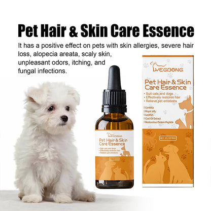 30ml Pet Hair Skin Care Essence Natural Moisturizing Coat Conditioner Promote Hair Growth Pet Skin Care Essence Pet Health Care