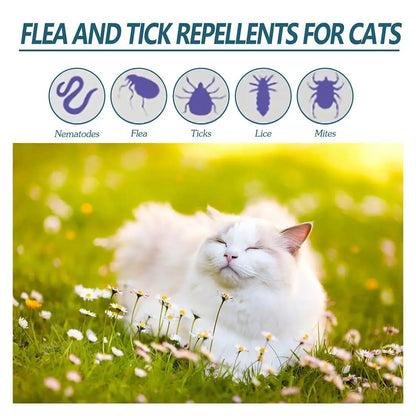 Flea Killer Drops Anti Fleas Cats Ticks Lice Mite Removal Pet Itching Removal Drops Treatment Ringworm Relieve Dogs Y6O7