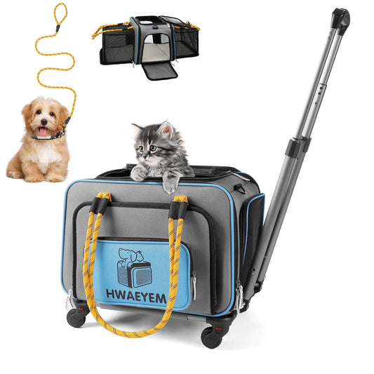 Hawaeyem Airline Certified Small Pet Roller Carrier