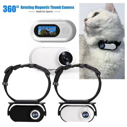 HD 1080P Dog Tracker Collar No WiFi Needed Pet Baby Dog Cat Camera Collar Nanny Camera With Video Records For Indoor/Outdoo C3A1