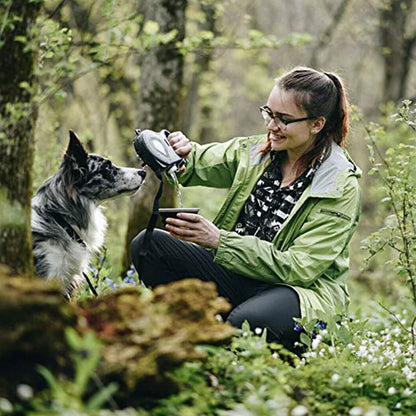 Retractable Dog Leash with built-in water dispenser and bowl