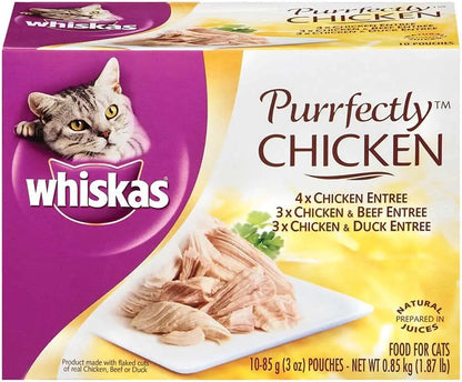 WHISKAS Chicken Feast Wet Cat Food Variety Pack, 3 Oz (40 Count)