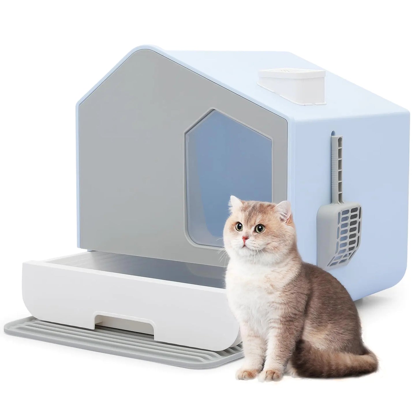 MoNiBloom Kitten Oasis Litter Box with Slide-Tray