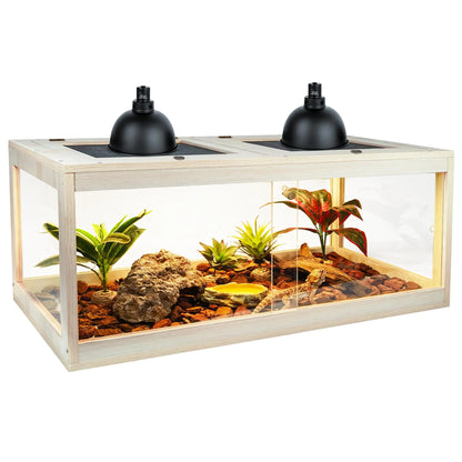 Prolee Reptile Tank Up to 81 Gallon Reptile Habitat Durable Quality Suitable for All Types of Reptile Hamsters Snakes (Oak 81 Gallon 48 Inch Wide)