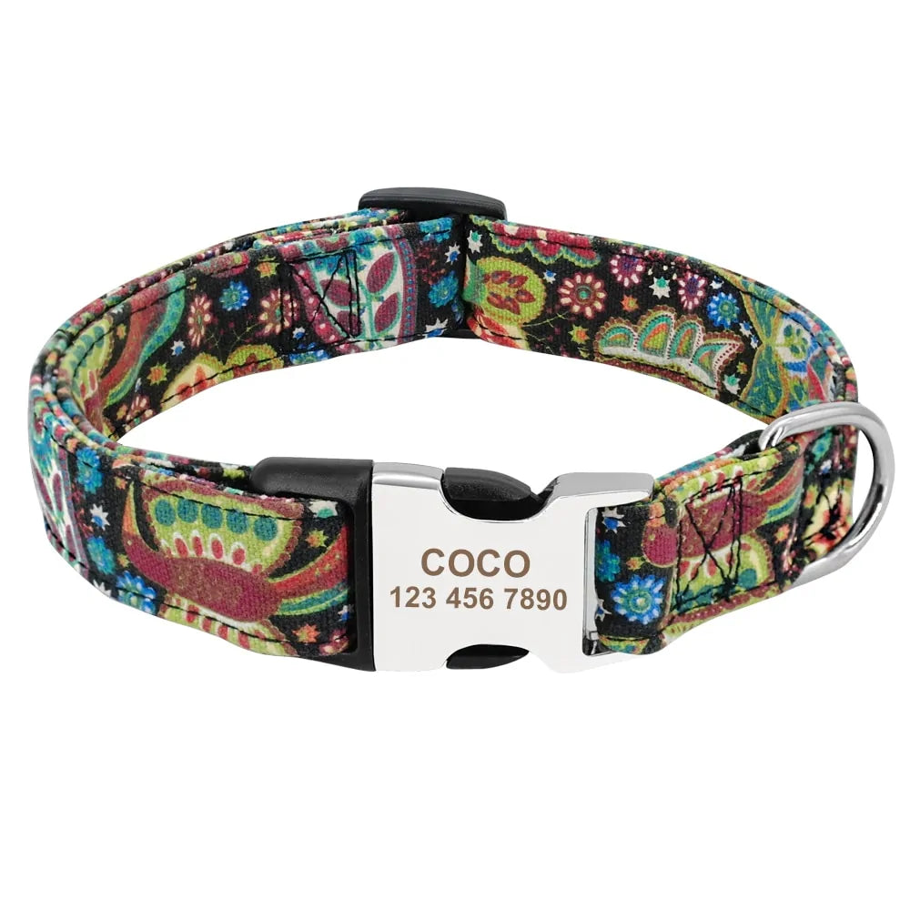 Custom ID Nylon Dog Collar