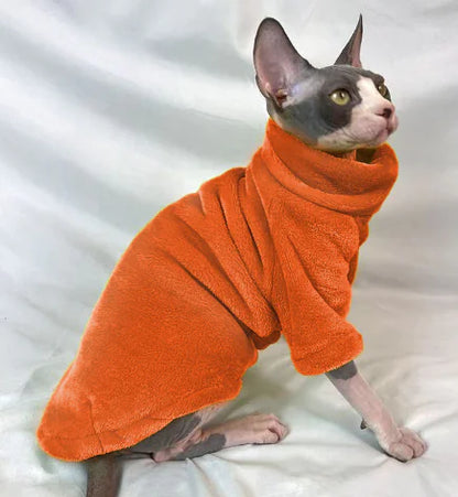 Fleece T-Shirt for Sphynx Cat