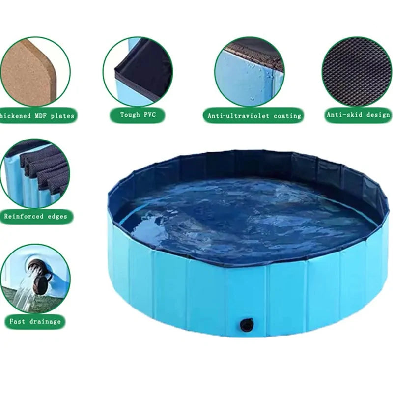 Piscina plegable para baño de mascotas