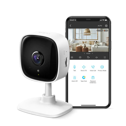 TP-Link Tapo 2K Indoor Security Camera for  Monitor Dog Camera w/Motion Detection 2-Way Audio Siren Night Vision Cloud & SD Card Storage(Up to 256 GB) Works w/Alexa & Google Home(Tapo C110)