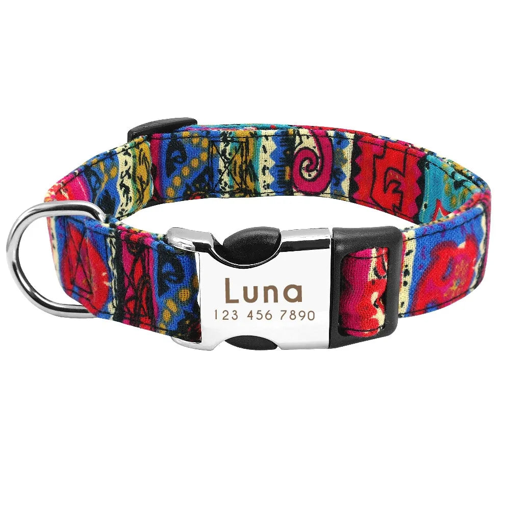 Custom ID Nylon Dog Collar