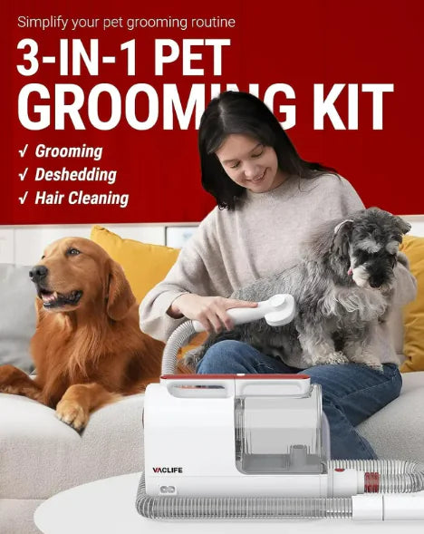 All-In-One Quiet Pet Grooming Vacuum Kit