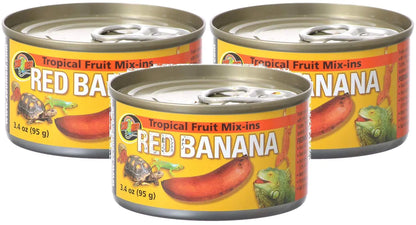 Zoo Med Tropical Fruit Mix-ins Red Banana Reptile Food 3.4-Ounce (3 Pack)