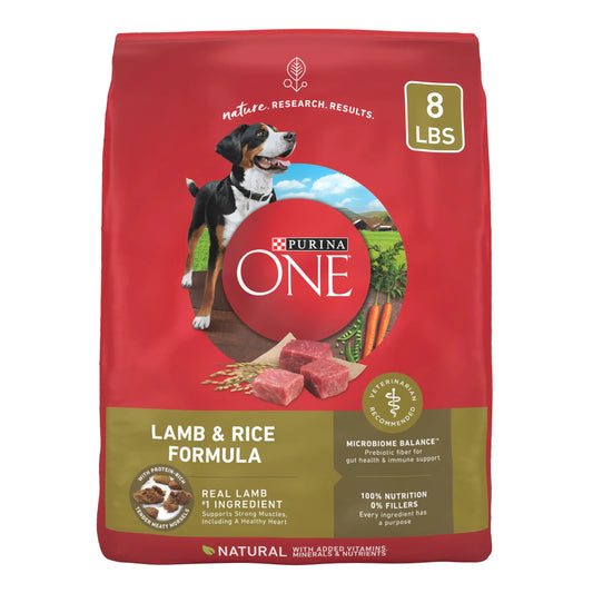 Purina ONE Dry Dog Food Lamb and Rice Formula - 8 lb. Bag