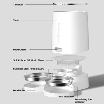 Rojeco 4L Automatic Pet Feeder